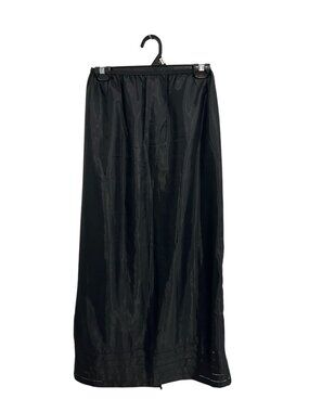 One Size Black Full Length Underskirt Slip Elastic Waist Noir Aesthetic